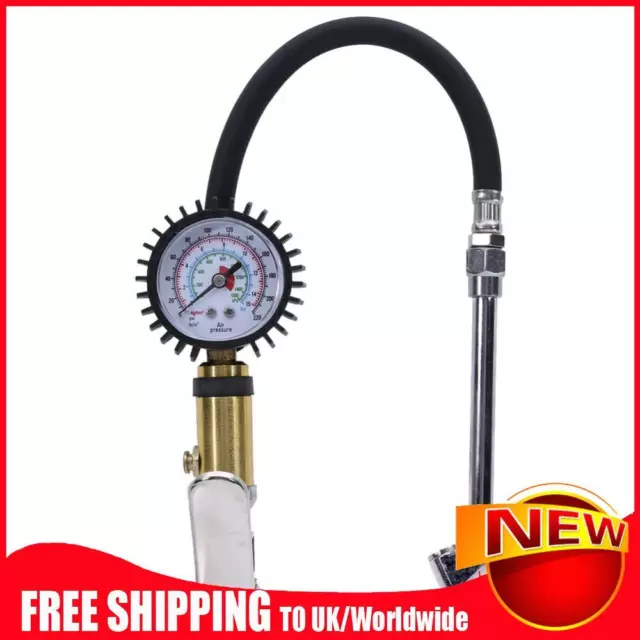 High Precision Tire Pressure Gun Gauge Manometer Air Inflator with Hose