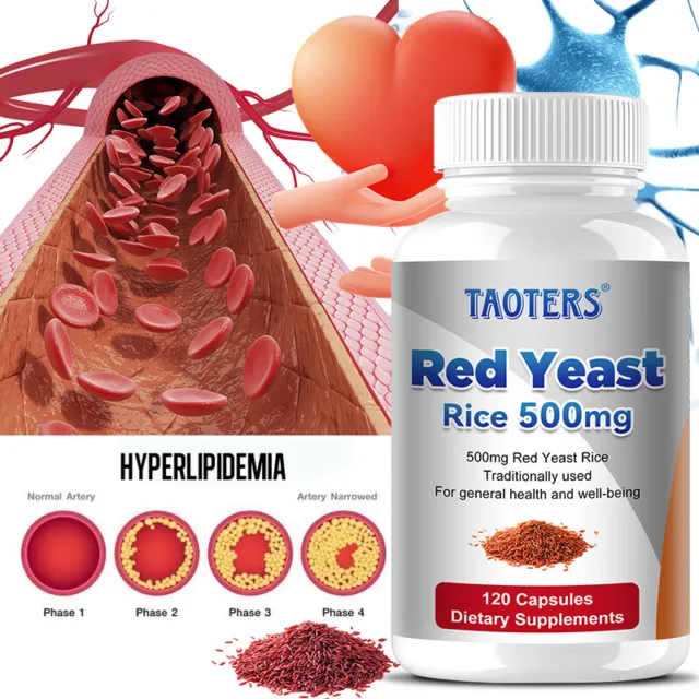 Red Yeast Rice 500Mg 120 Capsules + Free Delivery