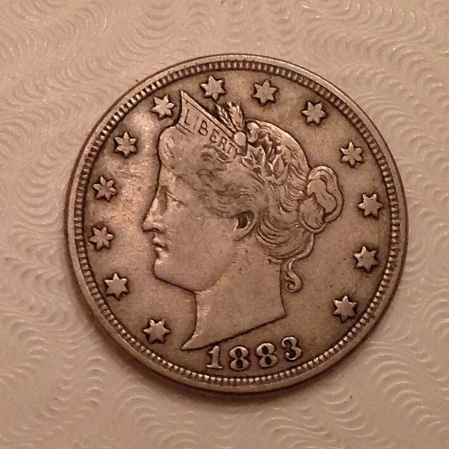 ~1883 LIberty V Nickel Type 1 "Without Cents" - FREE US SHIPPING