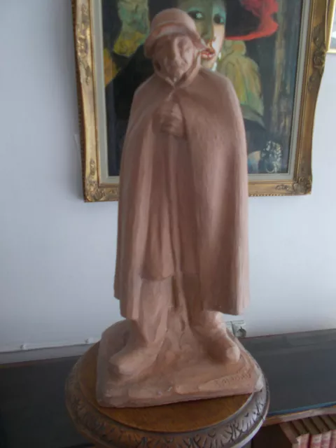 Raoul MABRU 1882/88 - 1957 - Berger - Terre cuite.