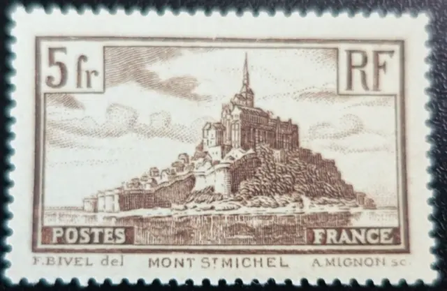 Frankreich Briefmarke Mont St Michel N° 260a Art II neuer Stempel MH