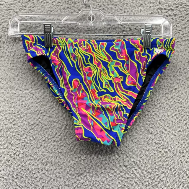 TYR Swimwear Mens 32 Multicolor Drawstring Racer Brief NWOT Sample