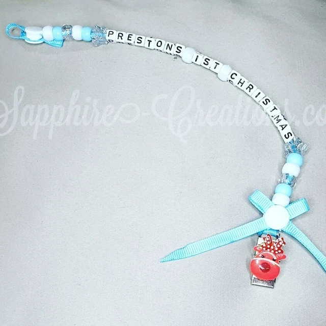 Navidad Mi primer bebé ficticio clip chupete rosa azul baby shower regalo niñas niños