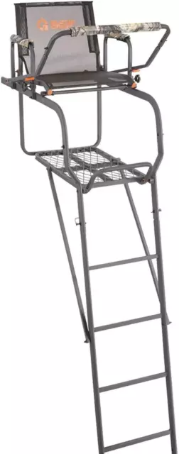 15.5' CLIMBING LADDER Tree Stand for Hunting with Mesh Seat, Hunting ...