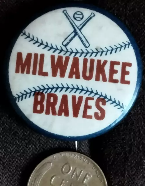 MILWAUKEE BRAVES 1953-1962 now Atlanta Braves Vintage Pin Buton $12.99 ...