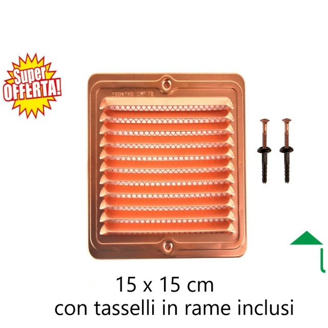 Griglia Di Aerazione Per Finestre AE106 - &Oslash; 160 Mm, In ABS, Con Ventola E Cordicella Regolabile
