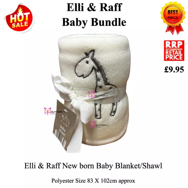 Baby Elli & Raff Xmas Bundle Baby Changing Bag Mat Comforter Baby Shawl Blanket 3