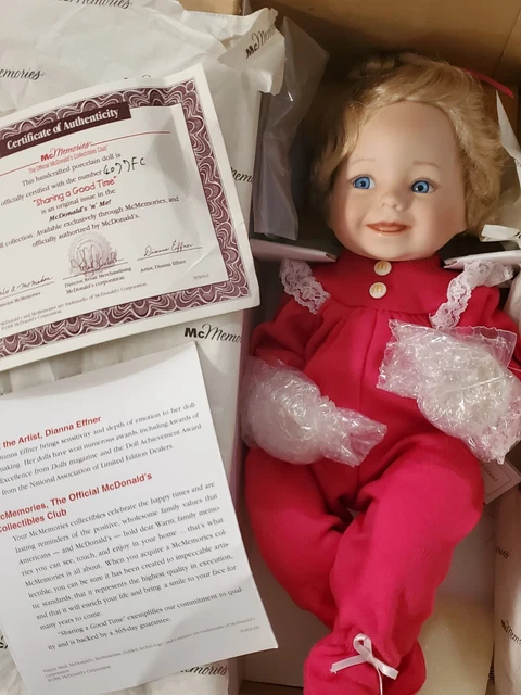 Vintage Mcdonalds McMemories Sharing a Good Time Porcelain Doll Ashton Drake