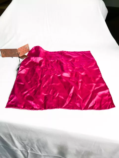 Stefano Ricci hot Pink silk small handkerchief. $175