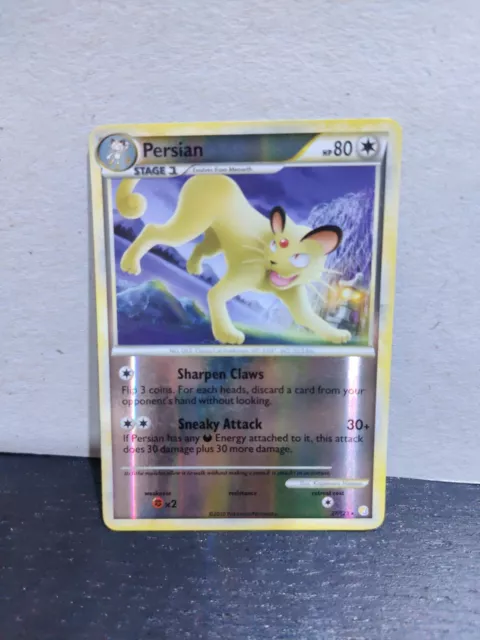 Persian 27/123 HGSS Heart Gold Soul Silver Pokémon Card Reverse Holo NEAR MINT