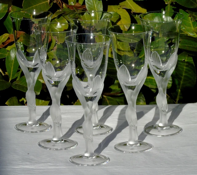 Igor Carl Fabergé - 6 Service Red Crystal Wine Glasses, Colombes Model Igor Carl Fabergé - 6 Service Red Crystal Wine Glasses, Colombes Model