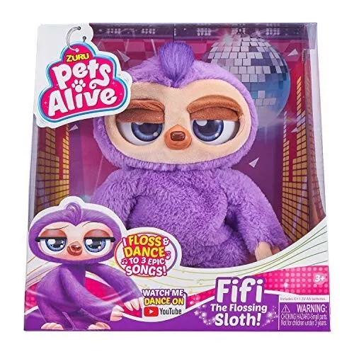 Zuru Pets Alive Fifi Le Paresseux Peluche Interactive - Fifi the flossing sloth