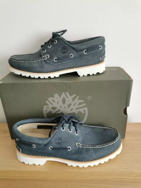 Timberland Classic 3eye Chilmark Blue Nubuck Extra Light Mens Boat Shoes A1QVV