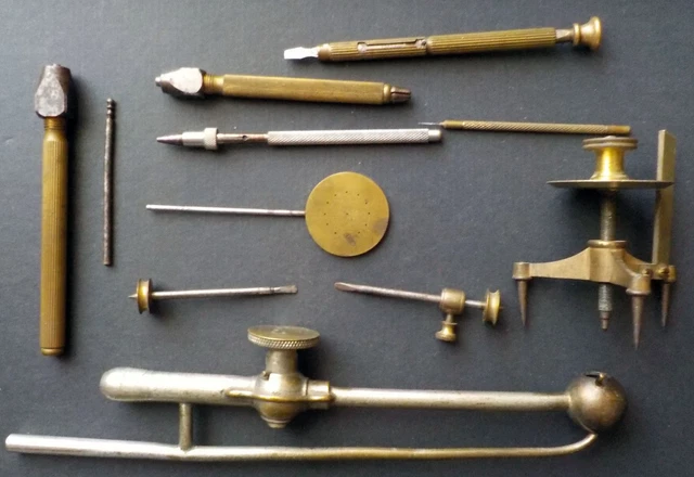 Lot D'outils Horlogers Et Bijoutiers Vintage - Marques Montandon, Palmer, Gabarit - Bon état