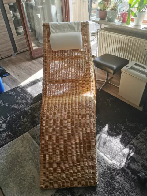 Gebrauchte IKEA Rattanliege mit Kissen