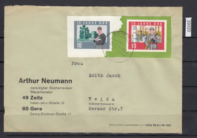 GDR 1964, Mich.-No.: 1065-66 B stamped block 19 zdr.