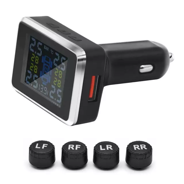 Auto TPMS Reifendrucküberwachungssystem Temperaturalarm mit / externen Sensoren