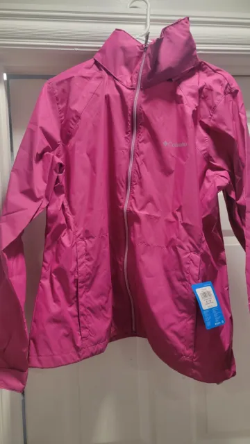 Columbia Women's Switchback III Hooded Waterproof Jacket Fuchsia Size XL