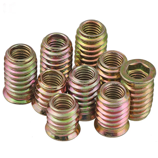 M6 M8 M10 Threaded Inserts Nuts Hex Socket Drive Allen Nut for Wood