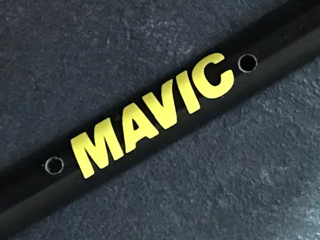 4 MAVIC Decals Cycling Bike Stickers Custom Sizes Colour Frame Forks Wheels Rims