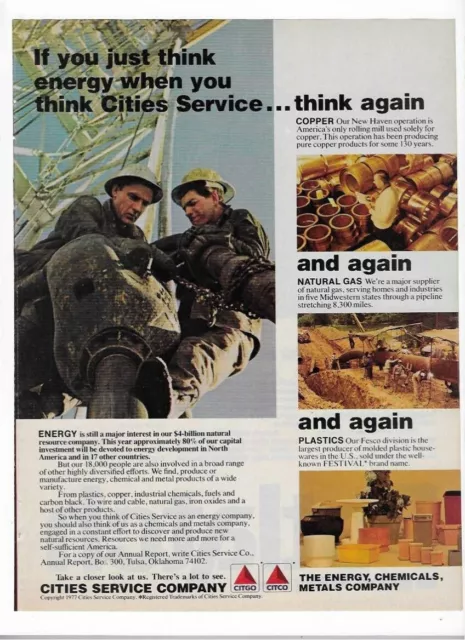 1977 Cities Services (CITGO) & Potlatch Corporation Vintage Print Advertisements