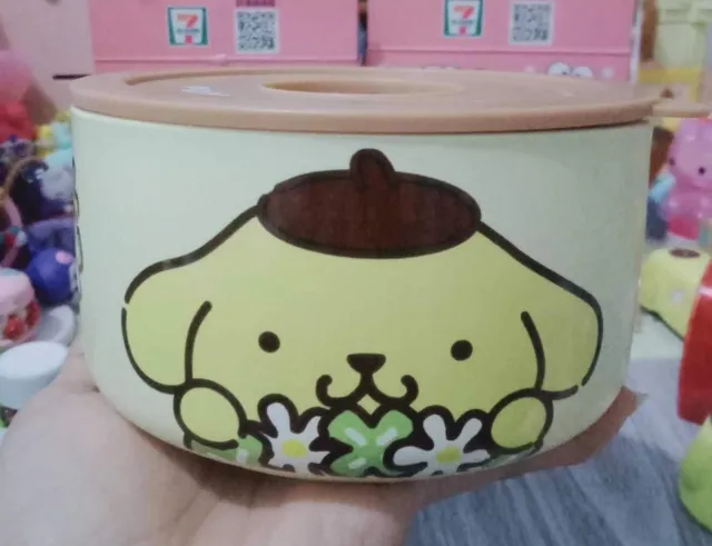 Sanrio Pompompourin Ceramic Bowl with Lid 7-11 EUC