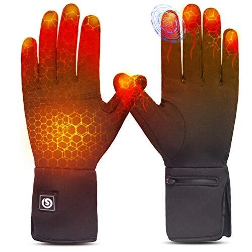 Heated Glove Liners for Men WomenRechargeable Electric Battery Heating Riding...