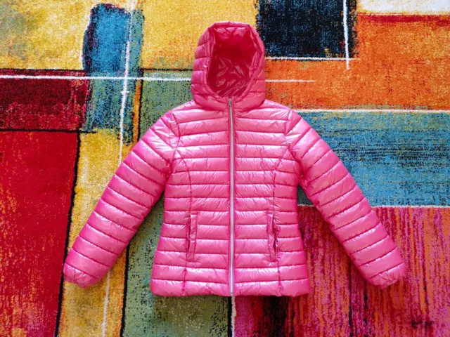 Piumino bimba BENETTON, rosa fluo, Tg.13/14 anni