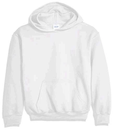 Kids' Big Hooded Youth Sweatshirt, White, Medium, White, Size Medium UjxB