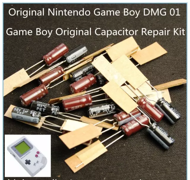 Nintendo DMG 01 Original Game Boy 19 Capacitor Repair Kit Fix Sound Screen