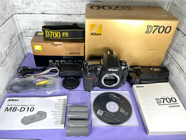 Late [MINT in BOX] Nikon D700 12.1MP Digital SLR Camera w/ MB-D10 From JAPAN