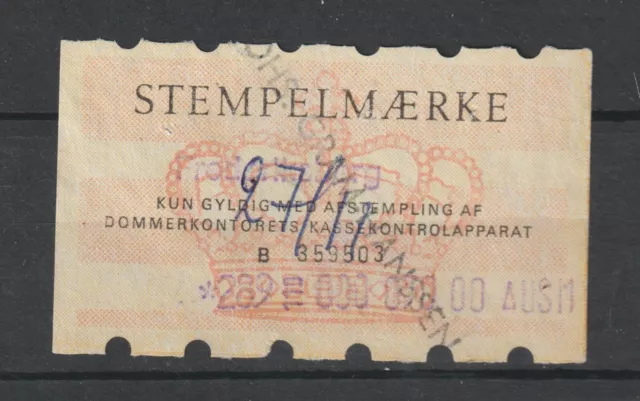 Denmark Revenue Stamp Fiscal Fiscaux Excise Stempelmaerke Danmark Selection 6