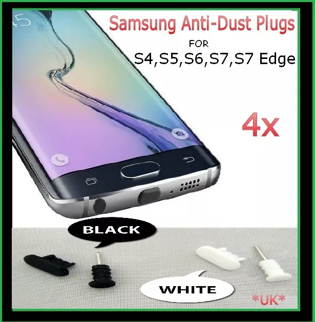 4x Anti-Dust Stopper For Samsung Galaxy,S3,S4,S5,S6,S6 Edge,S7,S7 Edge