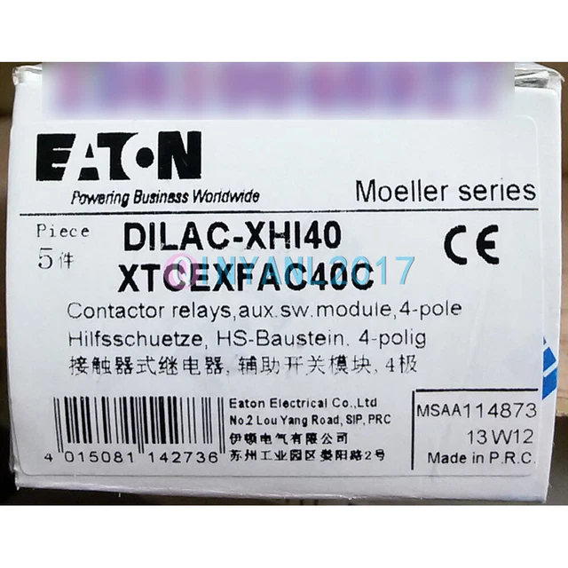 1PC New EATON MOELLER DILAC-XHI40 Auxiliary Contact