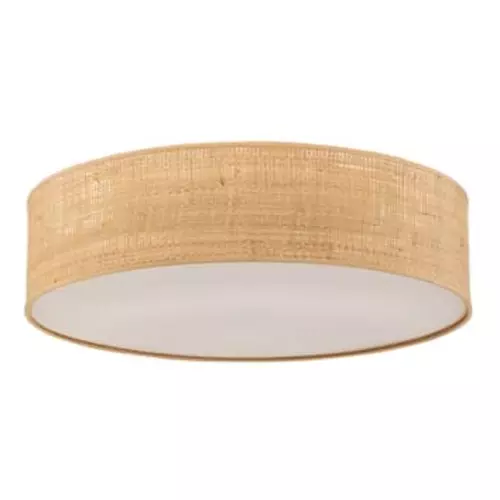 Euluna Deckenleuchte Leano Deckenlampe Deckenlicht Leuchte beige rund aus Rat419