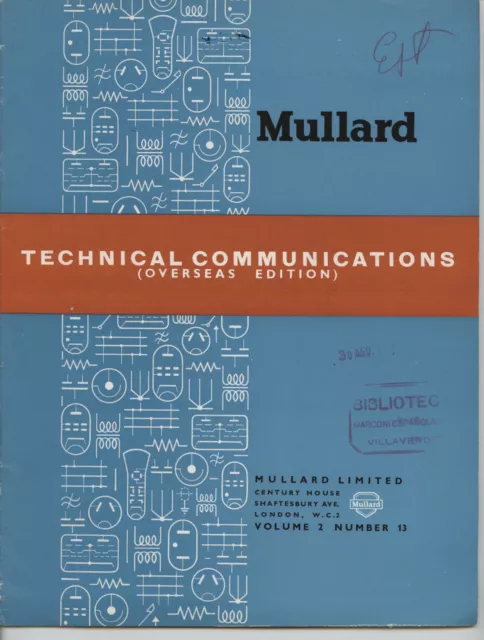 Mullard - Technical Comunications - Volume 2 - Number 13