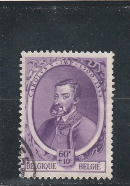 L6165 BELGIQUE  TIMBRE N° Y&T 576 de 1941-42 " Charles Quint  " Oblitéré