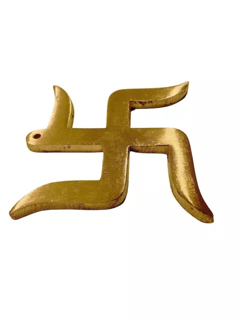 Brass Swastik Swastika Hindu Luck Yantra Vastu Energized 3 inches 3