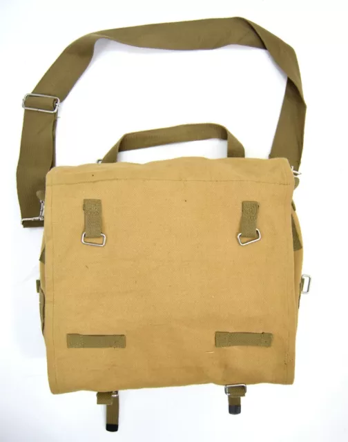 Vintage US Army Style Messenger Bag Canvas Satchel Side Shoulder Sack WW2 Khaki
