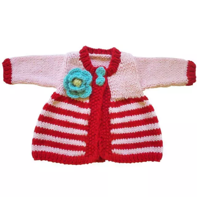 Nwt Boutique Huggalugs Girls Pink/Red Sweater Sz 18-24 Months Adorable!