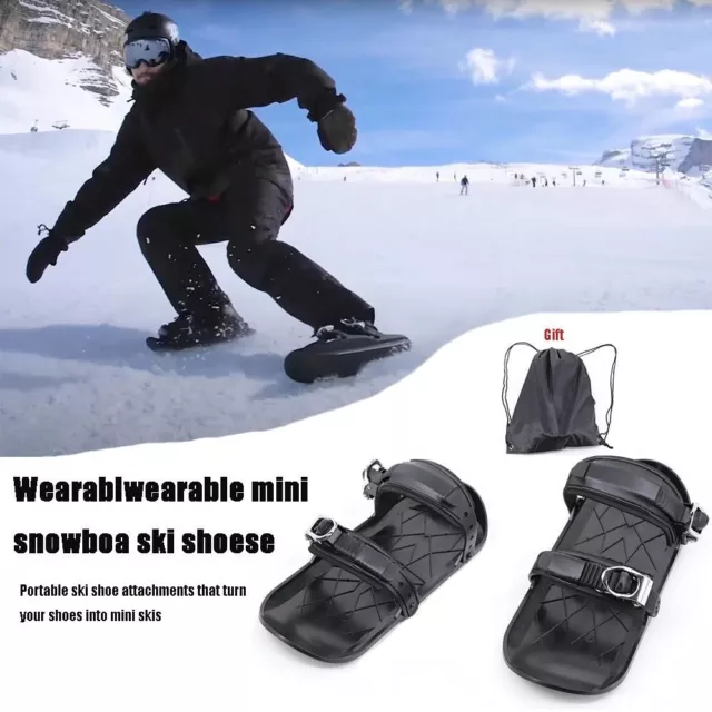 Mini Ski Shoes Skate Boot Sled Sports Equipment Adjuatable Snowshoeing Snowboard 3