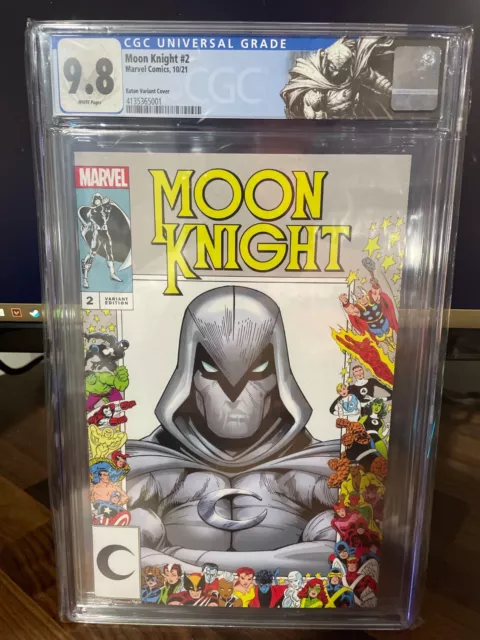 Moon Knight #2 Ultimate Comics Exclusive Scot Eaton Frame CGC 9.8 Custom Label!