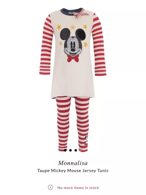 Monnalisa Mickey Mouse Outfit Age 12