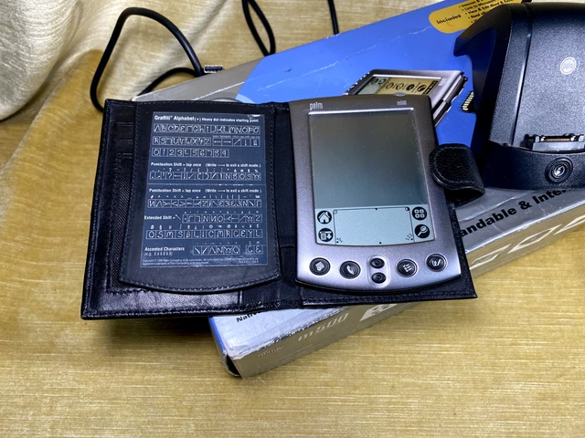 Palm M505 PDA vintage anni '90 con scatola