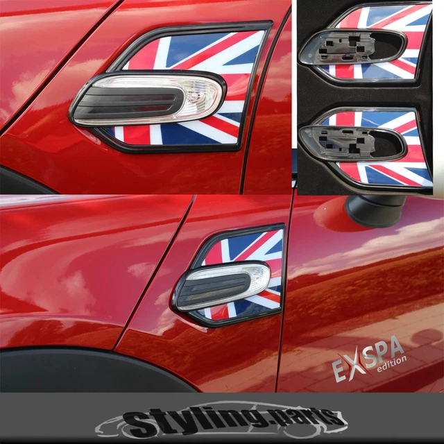 EXSPA EDITION Union Jack Innenspiegelkappe Farbig Für MINI Cooper F56 F55 F57 – Breite Ca. 24,5 Cm