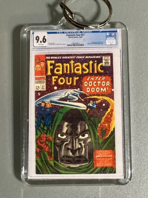 Fantastic Four #57 - Doctor Doom - CGC Homage - Mini Slab - Key Issue Keychain