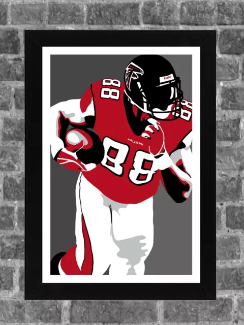 Atlanta Falcons Tony Gonzalez Portrait Sports Print Art 11x17