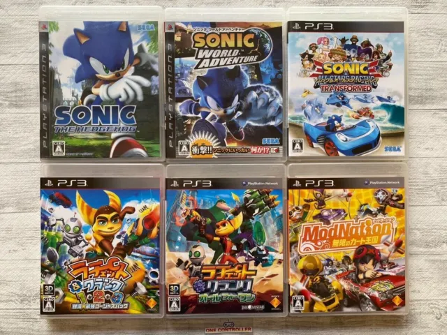 SONY PS3 Sonic The Hedgehog & Ratchet And Clank 1 2 3 & All for one & Modnation