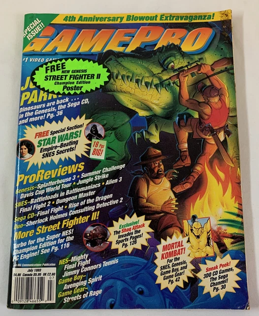 Magazine Gamepro N°49 – Août 1993, Street Fighter II Turbo, état Bon, USA