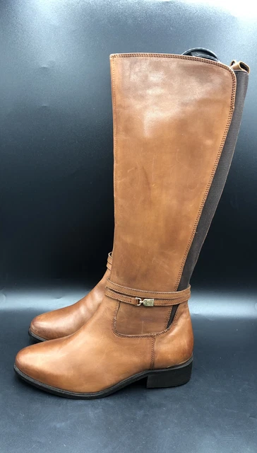 NEW DUNE LADIES TRAVISS Double Strap Knee High Brown Tan Boots Shoe Size 5 38 WF 49.99 PicClick UK
